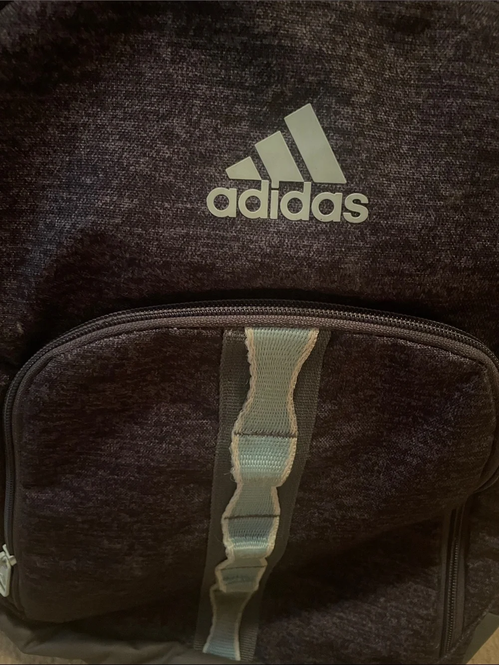 adidas Women's Dark Heather Black Backpack with Gray Accents